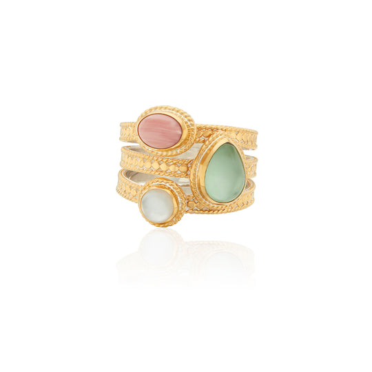 Oasis Faux Stacking Ring - Gold - RG10488-GMULTI