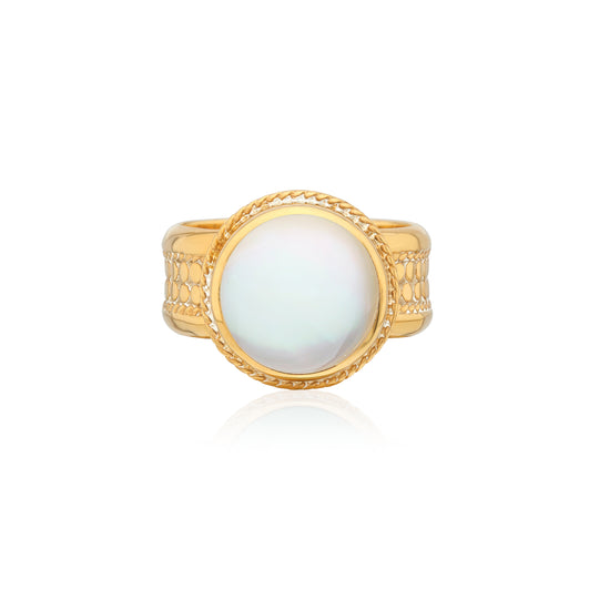 Luna Cocktail Ring - Gold/Moonstone - RG10550-GMP