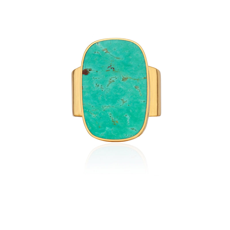 Turquoise Atitlán Ring - Gold - RG10562-GTQ