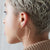 Oversized Hexagon Hoop Earrings - Silver - HXE22S