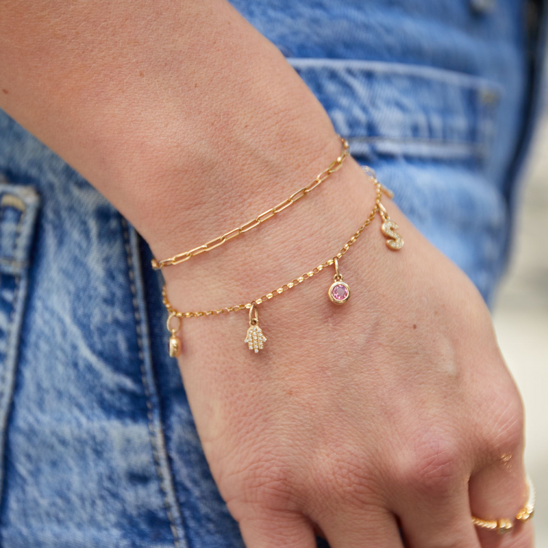 Diamond Initial A Charm - 9ct Yellow Gold - NTCH-A-9YG