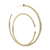 Large Alphabet Hoop Earring, Single Letter C, Left - Gold