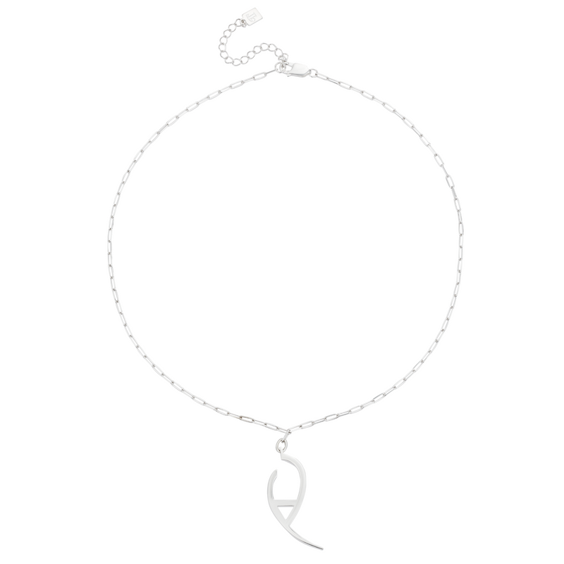 Flick Pendant Necklace - Silver