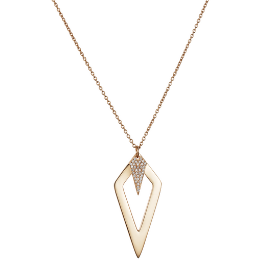 Arrowhead Necklace - Gold - 23NAHgcz