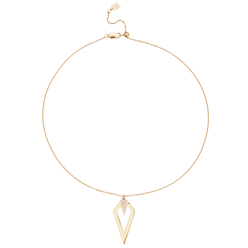 Arrowhead Necklace - Gold - 23NAHgcz