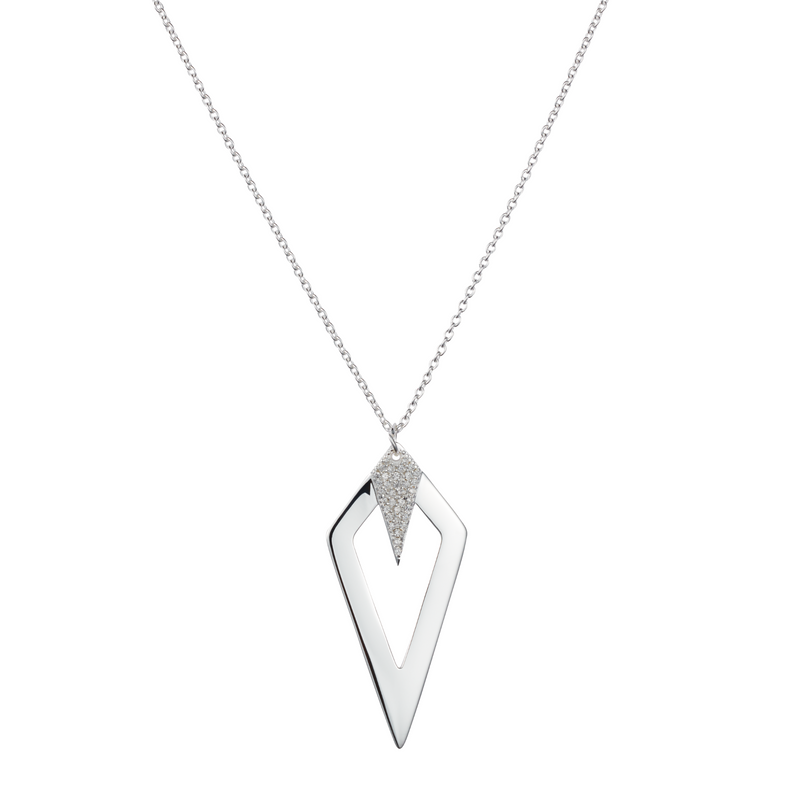 Arrowhead Necklace - Silver - 23NAHscz