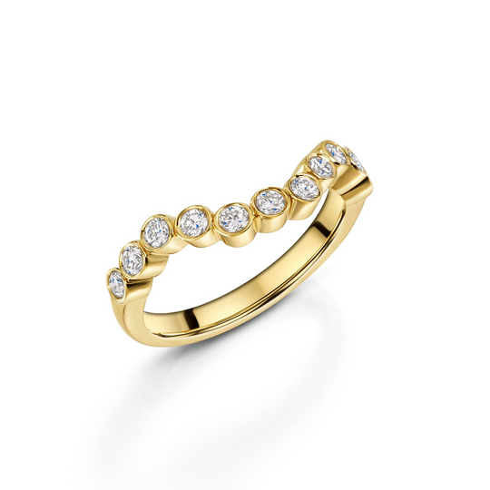 Diamond Pop Wedding Ring, 0.30ct - 18ct Yellow Gold