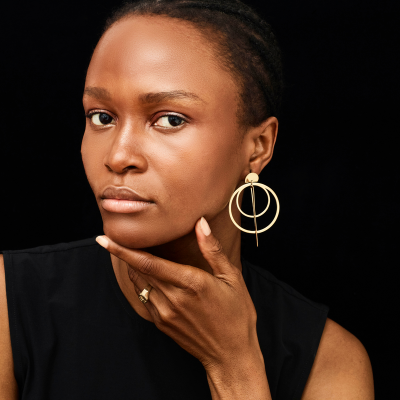 Sundials Earrings - Gold