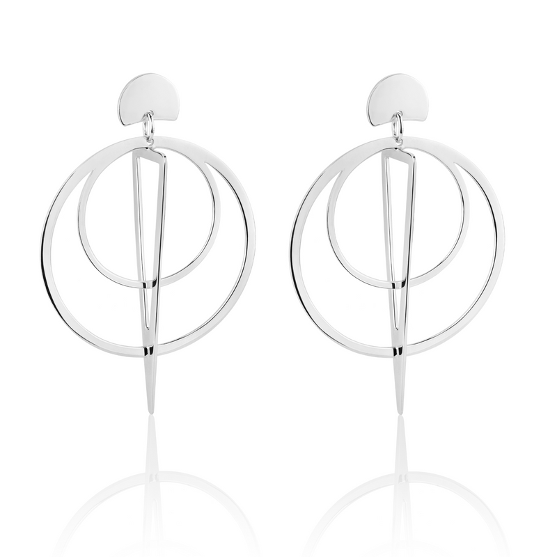 Sundials Earrings - Silver