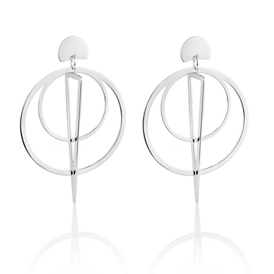 Sundials Earrings - Silver