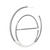 Large Alphabet Hoop Earring, Single Letter E, Right - Silver