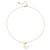 Small Alphabet Hoop Necklace, Letter K - Gold