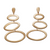 Large Ellipses Single Earring, Right - Gold