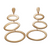 Large Ellipses Single Earring, Left - Gold