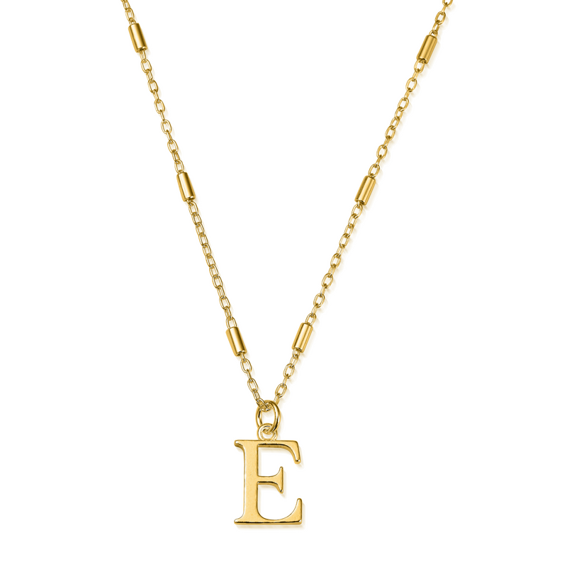 Initial Necklace - E - Gold - GNCC4041E