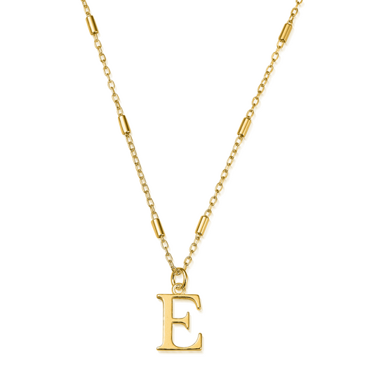 Initial Necklace - E - Gold - GNCC4041E