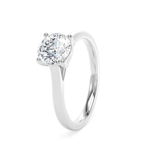 Platinum Round Brilliant Cut Laboratory Grown Diamond Engagement Ring - 2.07ct