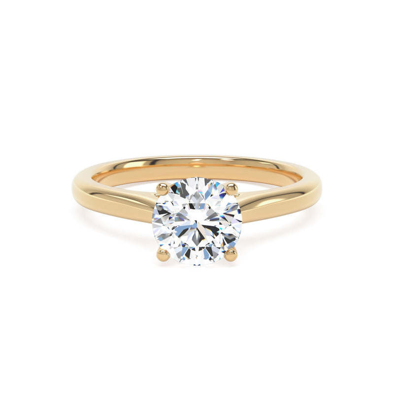 18ct Yellow Gold Round Brilliant Cut Laboratory Grown Diamond Engagement Ring - 1.01ct
