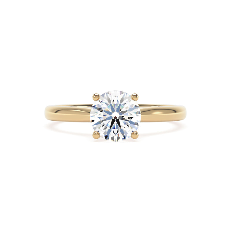 18ct Yellow Gold Round Brilliant Cut Laboratory Grown Diamond Engagement Ring - 1.01ct