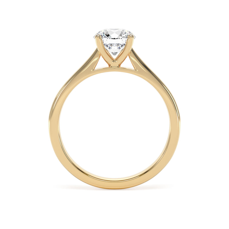 18ct Yellow Gold Round Brilliant Cut Laboratory Grown Diamond Engagement Ring - 1.01ct