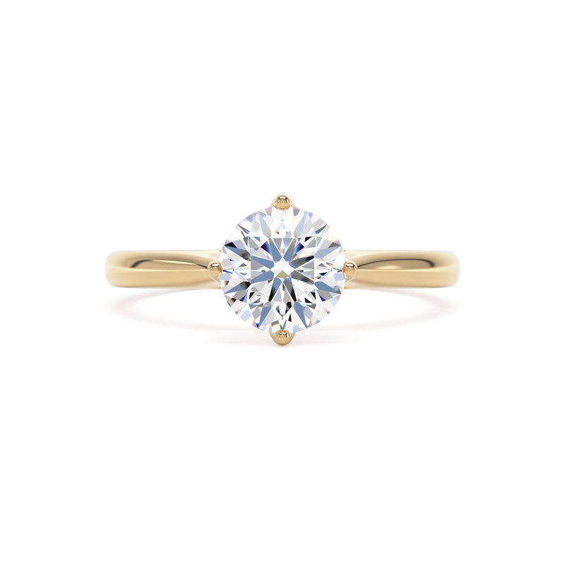18ct Yellow Gold Round Brilliant Cut Laboratory Grown Diamond Engagement Ring - 1.04ct