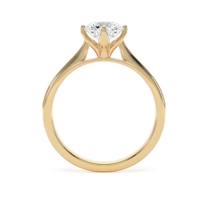 18ct Yellow Gold Round Brilliant Cut Laboratory Grown Diamond Engagement Ring - 1.04ct