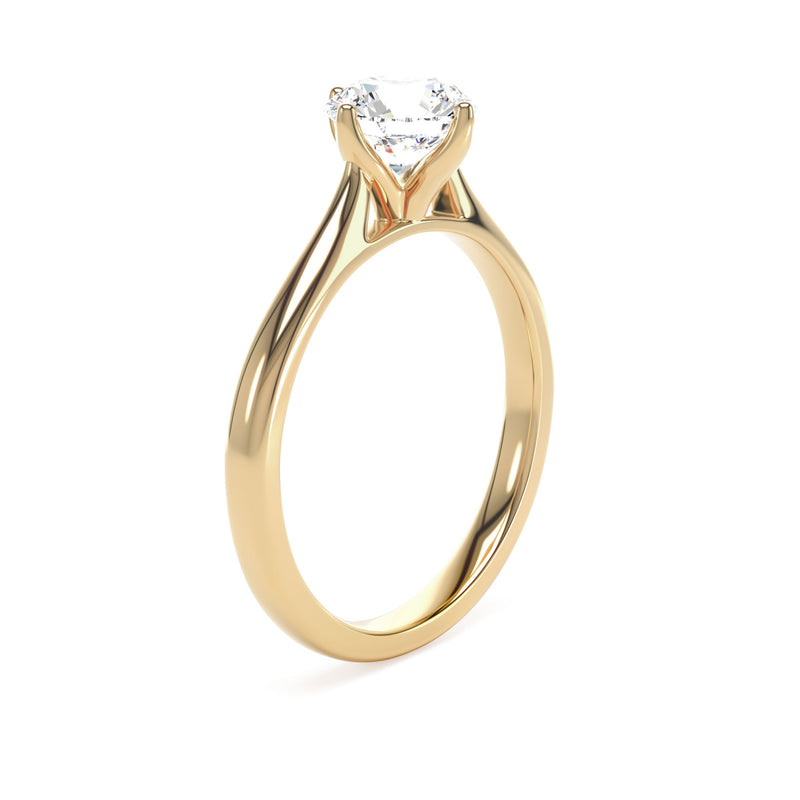 18ct Yellow Gold Round Brilliant Cut Laboratory Grown Diamond Engagement Ring - 1.04ct