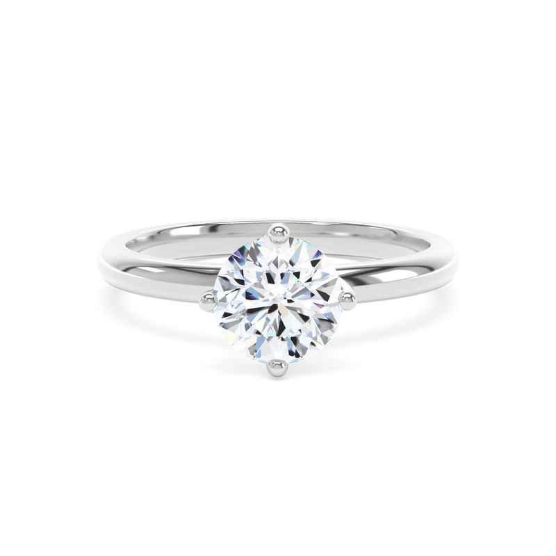 Platinum Round Brilliant Cut Laboratory Grown Diamond Engagement Ring, 2.00ct