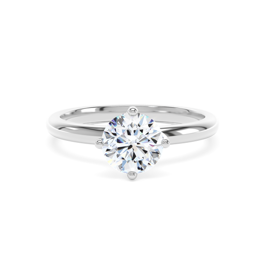 Platinum Round Brilliant Cut Laboratory Grown Diamond Engagement Ring, 2.00ct