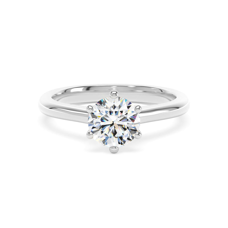 Platinum Round Brilliant Cut Laboratory Grown Diamond Engagement Ring - 1.57ct