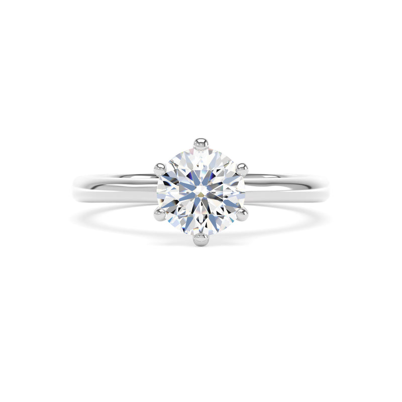 Platinum Round Brilliant Cut Laboratory Grown Diamond Engagement Ring - 1.57ct