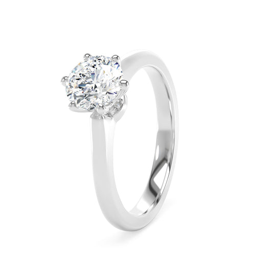 Platinum Round Brilliant Cut Laboratory Grown Diamond Engagement Ring - 1.57ct