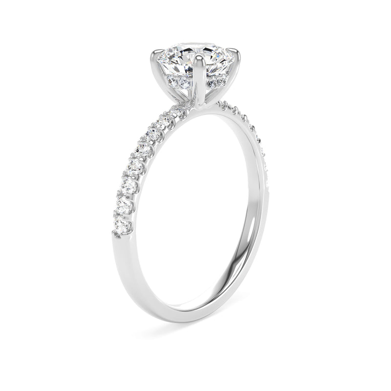 Platinum Round Brilliant Cut Laboratory Grown Diamond Engagement Ring - 1.25ct