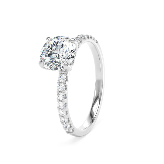 Platinum Round Brilliant Cut Laboratory Grown Diamond Engagement Ring - 1.25ct