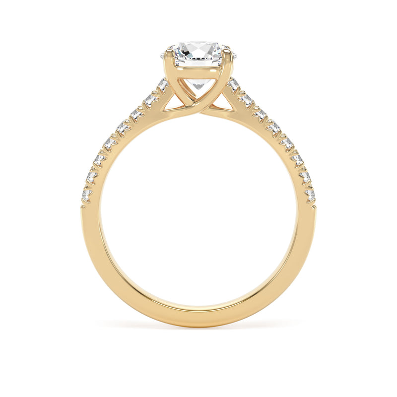 18ct Yellow Gold Round Brilliant Cut Laboratory Grown Diamond Engagement Ring - 1.75ct