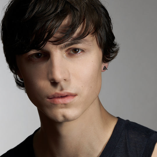 Medium Bar Rose Thorn Earrings - Black Rhodium - RT004.BRNAEOS