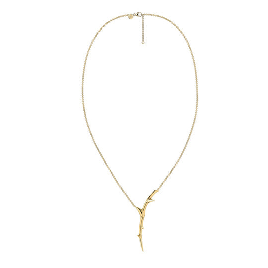 Rose Thorn Single Drop Pendant - Gold - RT017.YVNANOS