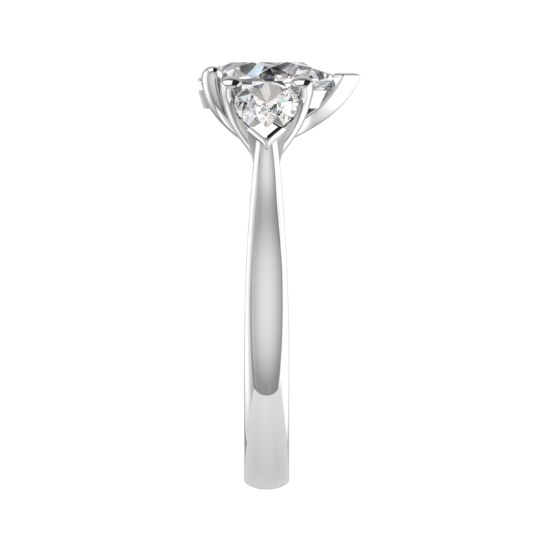 Platinum Pear Cut Laboratory Grown Diamond Ring - 1.27ct