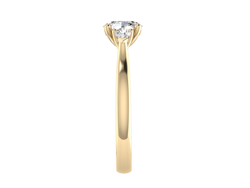 18ct Yellow Gold Oval Cut Laboratory Grown Diamond Ring - 2.96ct