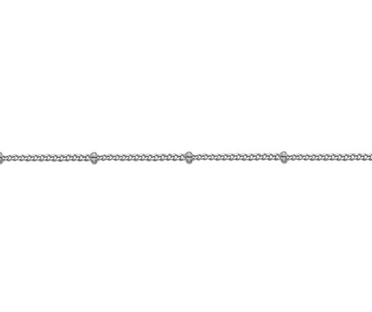 Fine Beaded Silver Filed Curb Chain - 18"/45cm