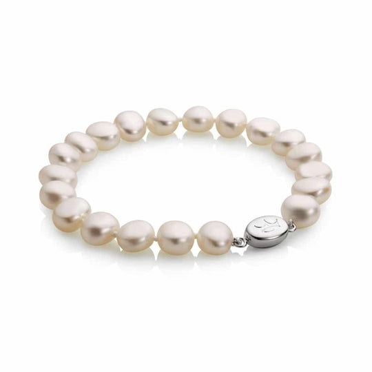 Baroque Freshwater Pearl Bracelet - White - S15S7.5