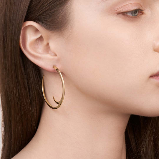 Cat Claw Hoop Earrings - Gold - SA013.YVNAEOS