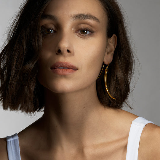 No.1 Large Earrings - Gold - SA062.YVNAEOS