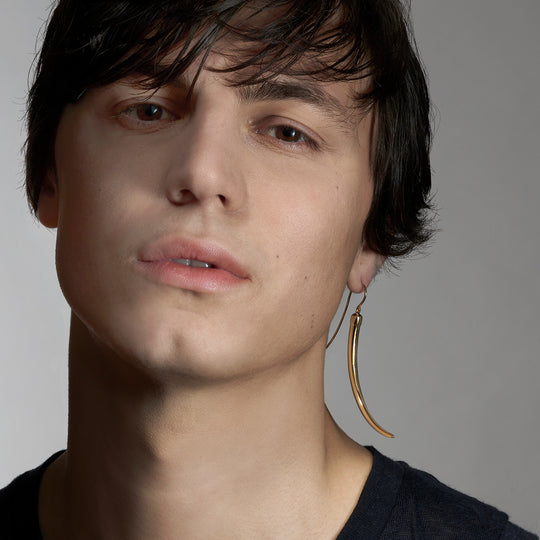 No.1 Large Earrings - Gold - SA062.YVNAEOS