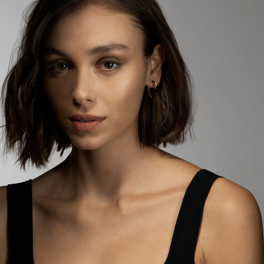 Sabre Deco Talon Earrings - Gold/Black - SA075.YVBKE