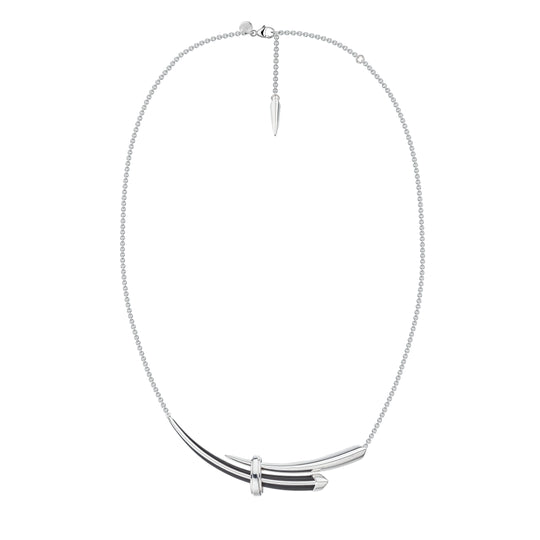 Sabre Deco Horizontal Necklace - Silver - SA079.SSBKNOS