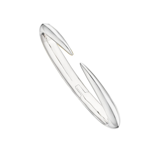 Sabre Deco Cuff Bangle - Silver