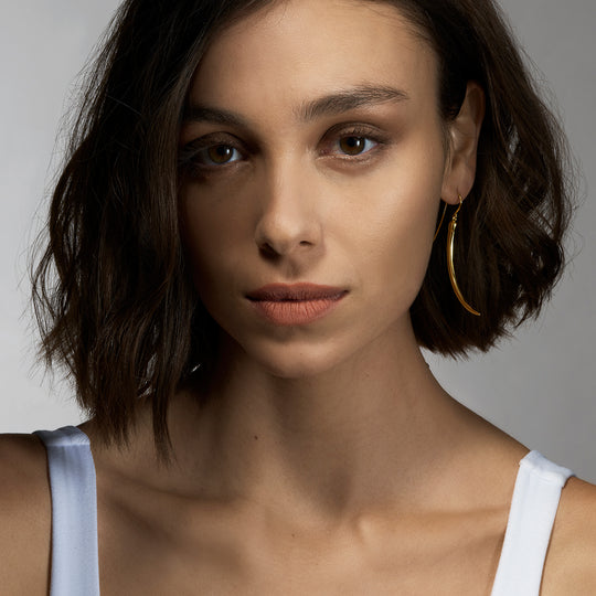 No.1 Medium Earrings - Gold - SA093.YVNAEOS