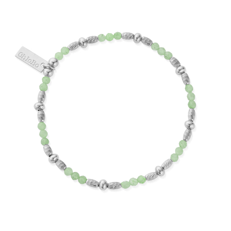 Sparkle Aventurine Bracelet - Silver - SBABCS