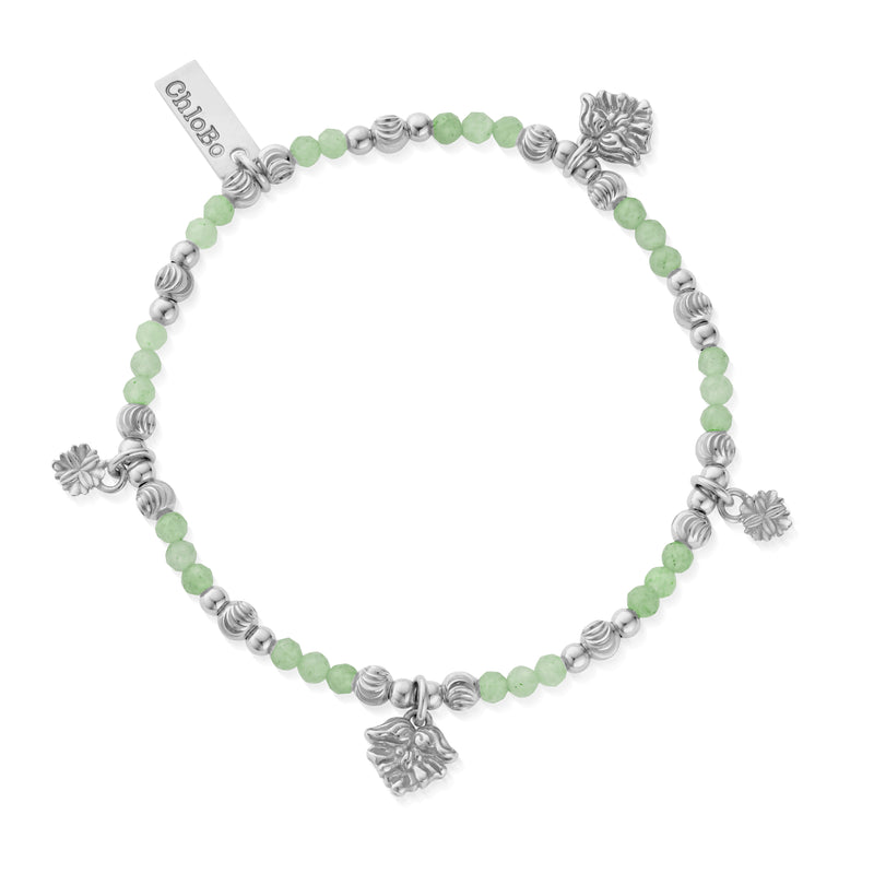 Forever Blooming Aventurine Bracelet - Silver - SBAMC34163418